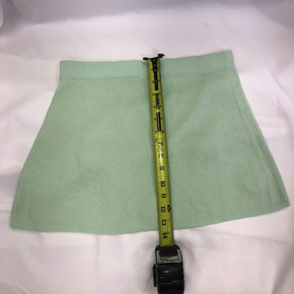 Sugar Thrillz Mini Skirt-DollsKill-Mint Green with Embroidered flowers-size S - Picture 4 of 8